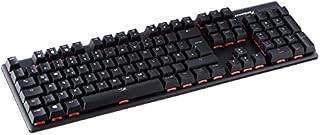 HyperX HX-KB6RDX-DE Alloy Origins, mechaniczna klawiatura gamingowa RGB, HyperX Red switches (niemiecki układ QWERTZ), czarna