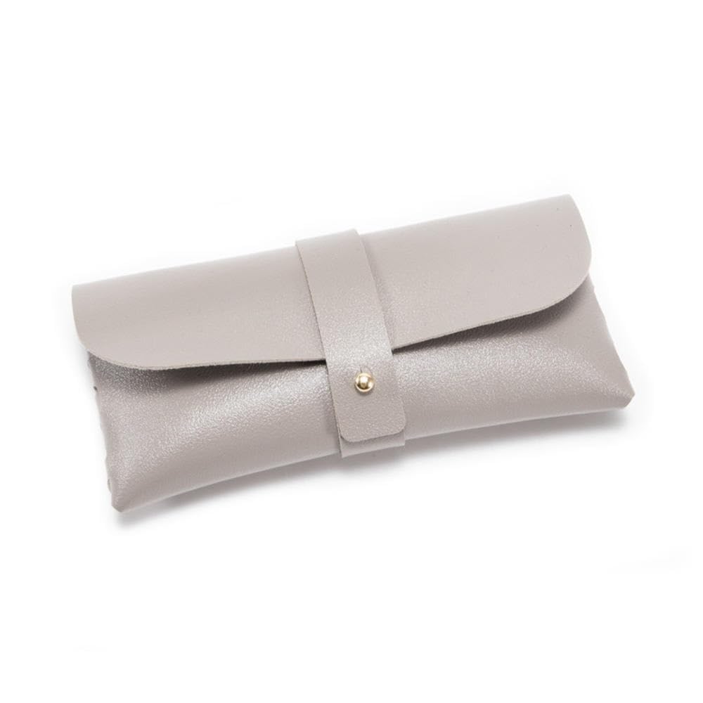 2/4/6 szt. miękka torba na okulary ze skóry PU moda etui ochronne na okulary damskie męskie przenośne okulary przeciwsłoneczne pudełka akcesoria do okularów (szary, 6 szt.), szary, rozmiar