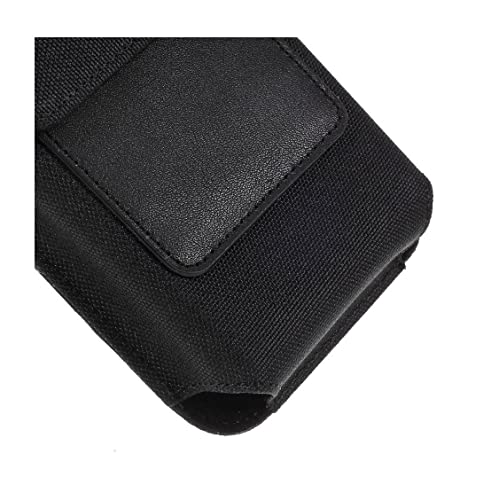 Case ZTE A31 Lite vertical textile leather belt clip black