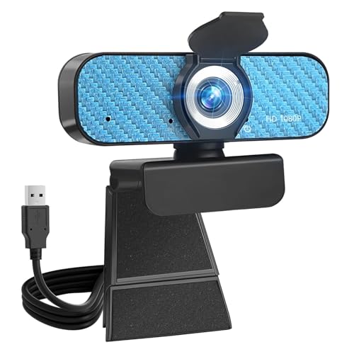 weishin Plug & Play 1080P Webcam: for Laptop/PC No Driver Need 80% Noise-Canceling Mic 100% Privacy Cover - Crystal Clear Video in 10s for Video Calls & Meetings