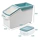 Citylife Hundefutter Aufbewahrung, hundefutter box(12L+1,8L), futtertonne, trockenfutter behälter mit Rollen und Messbecher, Geeignet für Reis, Mehl, Cornflakes, Hundefutter, Katzenfutter, Grün