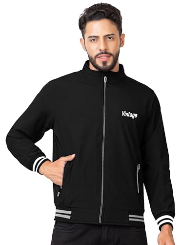 Image of FTX Men Solid Full Sleeve Grey Color Regular Fit Windcheater Casual Jacket