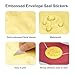 G2PLUS 300PCS Embossed Gold Foil Stickers, Gold Embossed Wax Seal Sticker Looking, 5 Styles Plants Floral Envelope Seals Stickers for Wedding, Birthday, Baby Shower Party Favors