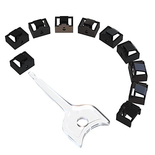 Image of 100pcs RJ45 Port Lock with 5 Keys, Locking RJ45 Port /Dust Blocker,Compatible with Computer,TV,Router,Other Devicesrj45 (Black)