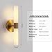 KUZZULL Wall Sconces Set of Two, Brass Gold Bathroom Sconces Wall Lighting with White Glass, Modern Sconces Wall Decor Set of 2 Wall Light fixtures for Bathroom Mirror Living Room Hallway Wall Lamp