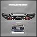 UTVJATV Front Bumper Compatible with 1999-2004 Grand Cherokee WJ with Winch Plate and LED Lights and D-Ring