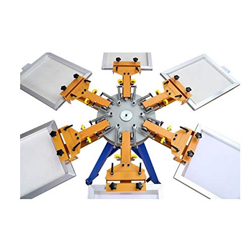 Meldikiso 6 Color 6 Station Silk Screen Printing Machine Press T-Shirt Printer Carousel #TOP1