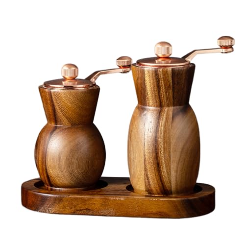 Pfeffermühlen – Salz- Und Pfeffermühle, Manuelles Salz- Und Pfeffermühlen-Set, Handbetriebene Gewürzmühlen | Zum Würzen Von Bohnen, Chili, Kreuzkümmel, Arbeitsplatte,...