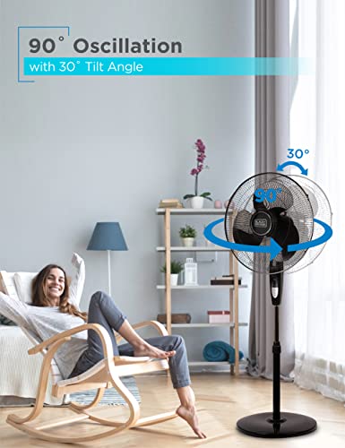 Black+Decker 16 Inches Stand Fan With Remote #TOP4