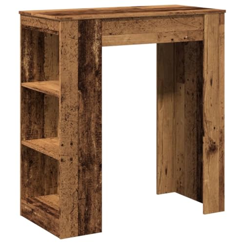 Table de bar avec étagère pour optimiser les petits espaces de repas