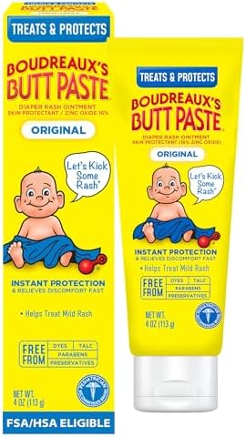 Boudreaux’s Butt Paste Original Diaper Rash Cream, 4 Oz