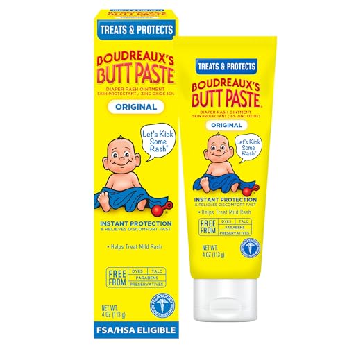 Image of Boudreaux’s Butt Paste Original Diaper Rash Cream for Baby, Ointment With Zinc Oxide, 4 oz Tube