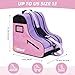 Hytiland Roller Skate Bag, Breathable Ice Skate Bag with Adjustable Shoulder Strap Large Capacity Skate Bag Fit Inline Skates,Ice Skates, and Most Roller Skate Accessories for Kids and Adults,B Purple
