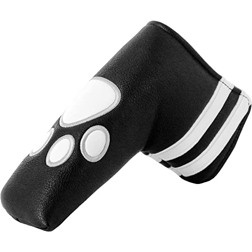 Myartte Cat Paw Golf Club Head Cover Putter Schlägerhaube für Blade Mallet oder Driver Style Putters bestickt Paw Pu Leder für Scotty Ping Callaway Odyssey Putter Cover