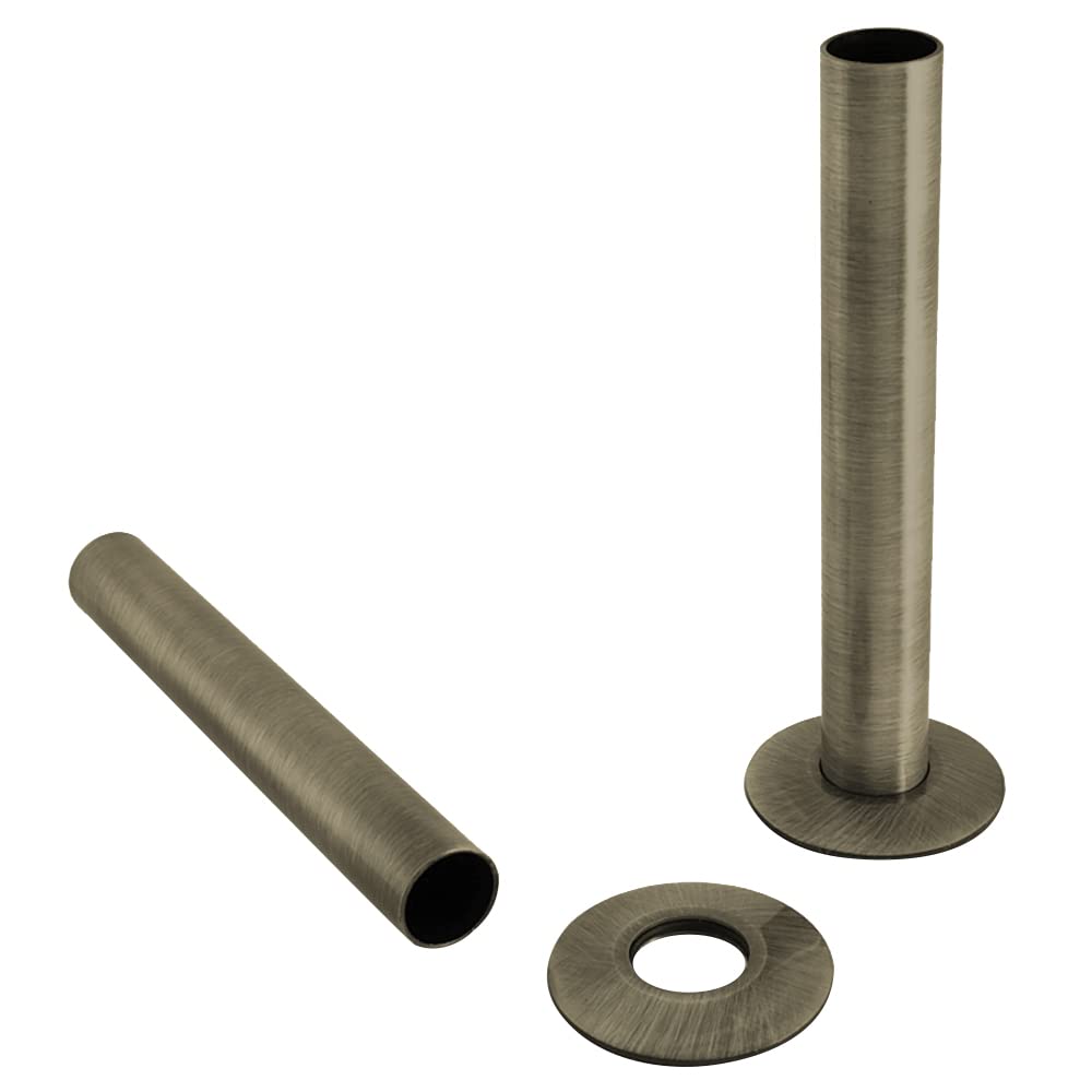 Nrg Antique Brass Radiator Pipe And Pipe Collars Sleeves 180Mm Pipes