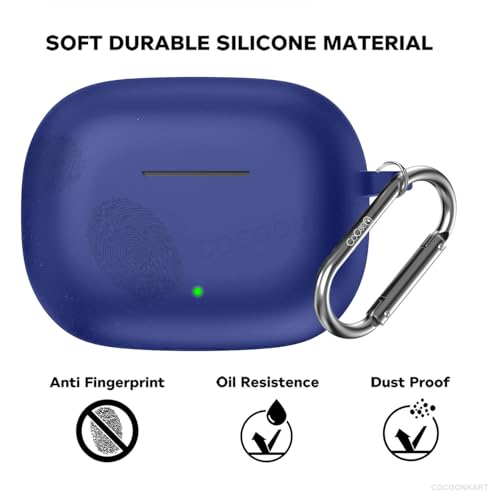 Image of Soft Silicone Case Cover for Realme Buds T310 | Buds N1 - Blue