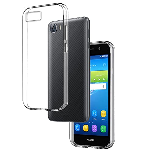 REY Funda Carcasa Gel Transparente para Huawei Y6 II / / Huawei Honor 5A, Ultra Fina 0,33mm, Silicona TPU de Alta Resistencia y Flexibilidad