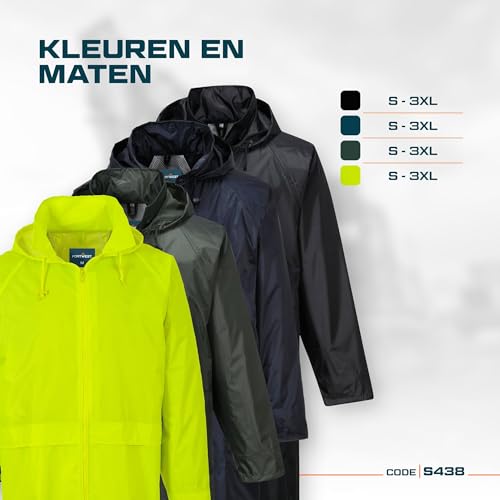 Portwest Klassischer Regenmantel, Größe: L, Farbe: Marine, S438NARL, Armada