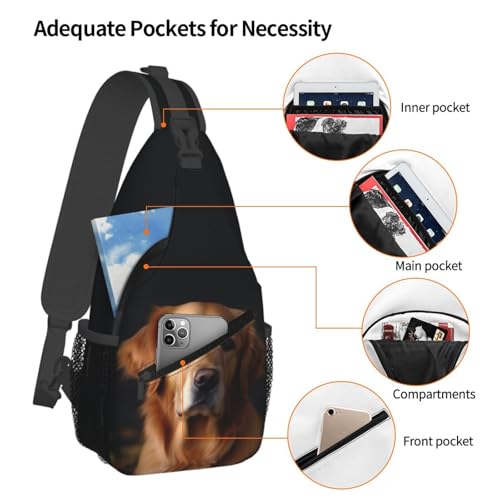 Mochila tipo Sling negra para senderismo y uso diario miniatura 3