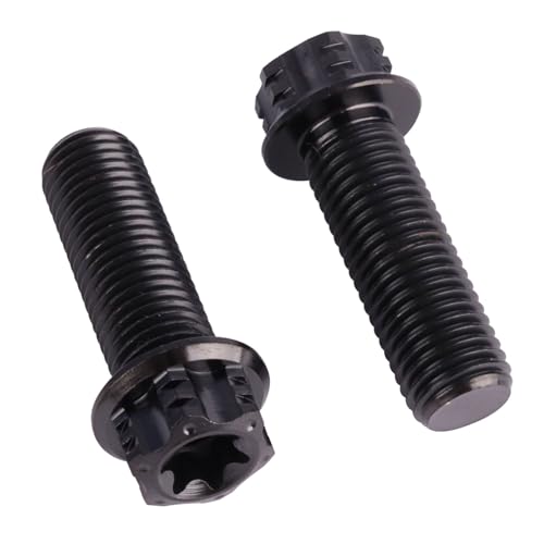 Image of 4Pcs Titanium Bolt Flange Torx Head M8 M10 x 20 25 30mm Screw Bolt for Motorcycle Car Modifications (Black, M10x30mm Pitch 1.25)
