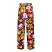 WENKOMG1 Funny Christmas Pajama Pant - Sleep Lounge Bottoms Soft Comfy Sleepwear with Pockets Pajamas Bottoms No Elastic Mens Pajama Costume Fashion Men Clothes Pijamas (L - Gold)