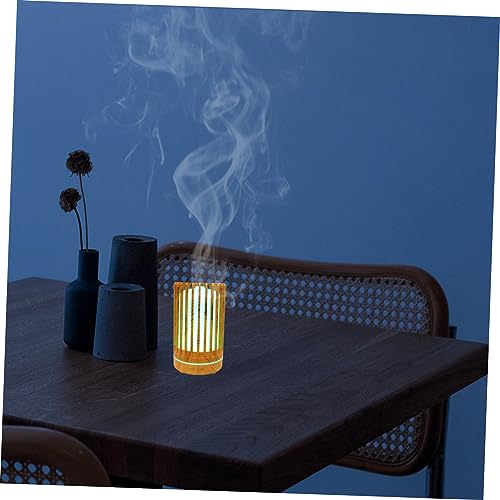Diffuseur d'arômes USB effet bois avec brume ultrasonique et éclairage LED multicolore