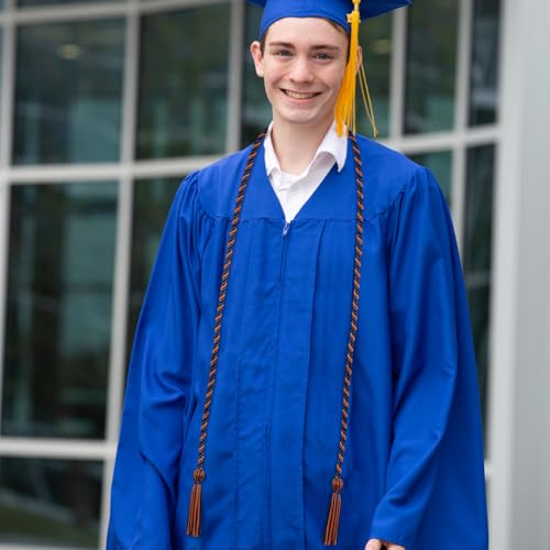 Image of Single Honor Cord Two-Color (Navy Blue /Orange)