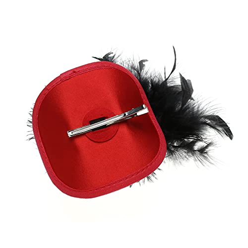 Latimoon Mini Top Hat Fascinator Headband Peacock Feather Top Hat For Derby Tea Party #TOP4