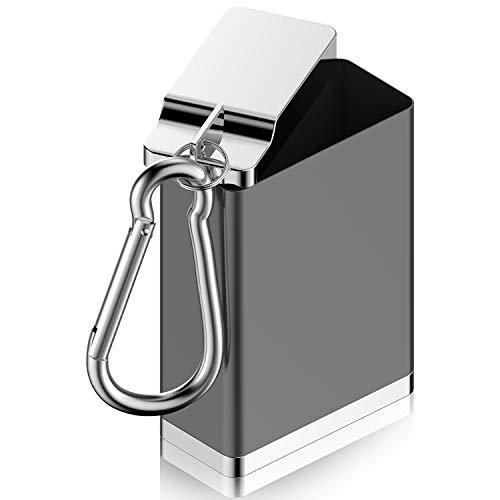 GORMLHO 携帯灰皿 灰皿 アッシュトレイ ポータブル はいざら ふた付き 車用灰皿 グレー