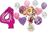 Anagram Paw Girl Pups on Patrol Skye 4th Birthday Party Supplies Balloon Bouquet Decorations