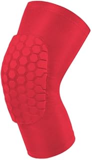 Rodilleras cómodas y deportivas ideales para todo tipo de deportes y actividades de fitness (M rojo)