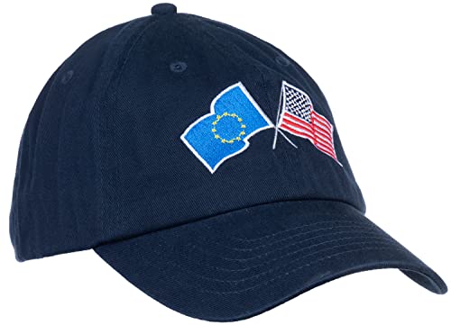 Image of Ann Arbor T-shirt Co. American Friendship Nations Flag Baseball Low Profile Dad Hat for Men Women