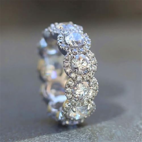 Dazzling Zirconia Rings Women's Gorgeous Wedding Jewelry Brilliant Accessories Jewelry