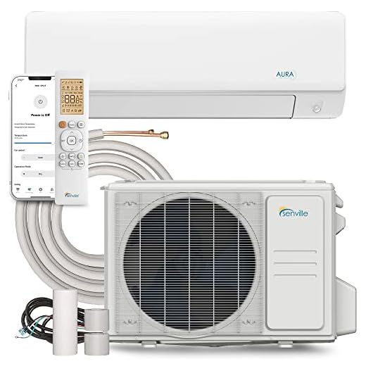 Senville AURA Series Mini Split Air Conditioner Heat Pump, 24000 BTU, Works with Alexa, Energy Star, White