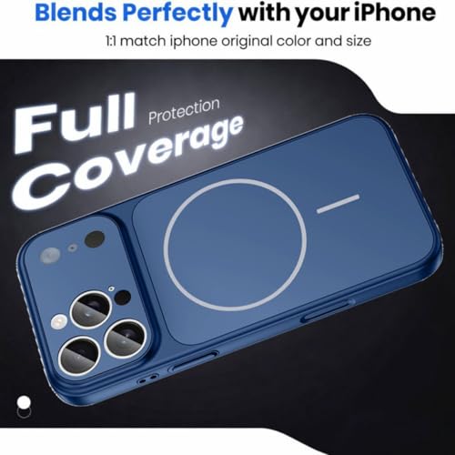 Image of SHINESTAR Converter Case for iPhone 16 Pro Max | Premium Protective Mag-Safe Cover | iPhone 17 Pro / 17 Pro Max Series Style Design | in-Built Camera Guard | Wireless Charging Compatible - Blue