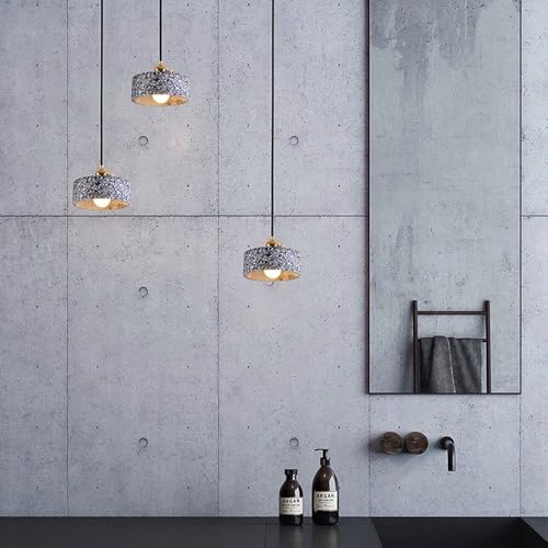 Lampe à suspension cuivre E27 hauteur réglable pour petit espace