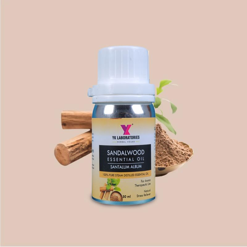 YK Laboratories Sandalwood Essenatil Oil for Skin & Hair Care, Wrinkles & Dark Circles, Aromatherapy Diffuser Oil, Relaxation, Anit Acne | 100% Pure, Natural, Undiluted &... - Image 6