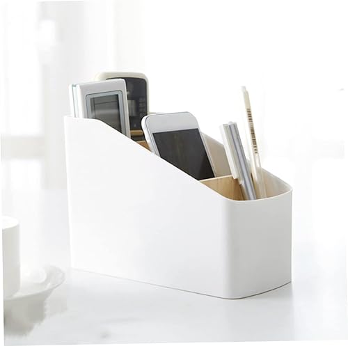 Miniatura 9 de STOBOK Caja de almacenamiento de control remoto, suministros de almacenamiento de oficina, soporte para control remoto, soporte para lápices,