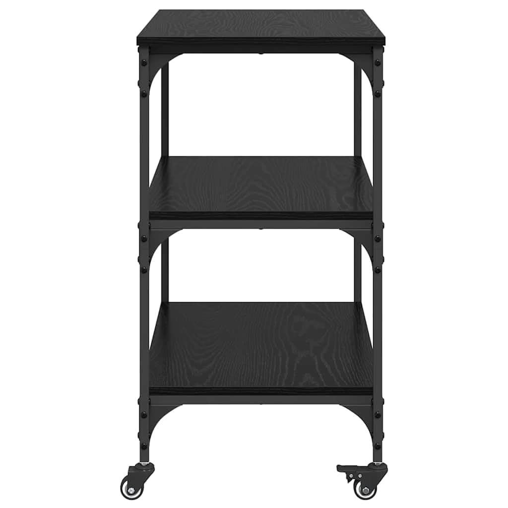 Carrito de cocina con ruedas para almacenamiento, encimera, carrito de cocina, con ruedas para almacenamiento, encimera, carrito auxiliar ideal para cocina y comedor (60 x 41 x 76 cm)