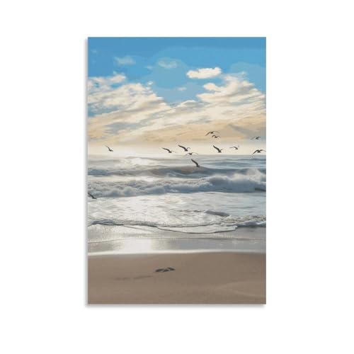 Impression sur toile vagues pour habiller un mur vide et moderniser votre bureau
