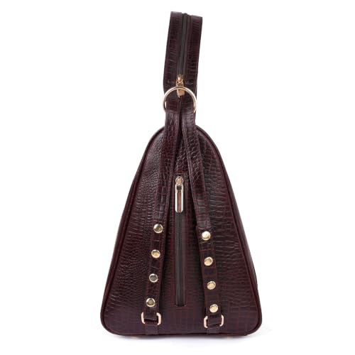 Image of RICHSIGN LEATHER ACCESSORIES 2 In1 Full Grain Natural Leather Backpack & Shoulder Handbags For Women Office (Dimension-L-9 X H-12 X W- 5 Inch) Weight- 0.6 KG / 600 GR.