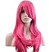 YOPO 28" Wig Long Big Wavy Hair Women Cosplay Party Costume Wig(Rose)