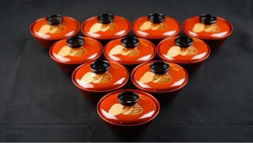 茶道具 輪島塗 金継 箸洗 五客 木製朱塗 内黒 小吸物椀