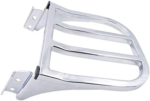 Triple Polished Chrome Sissy Bar Backrest Luggage Rack Detachable Compatible with Harley Softail Heritage Sportster FLSTF FLST FLSTC FLSTSC Dyna