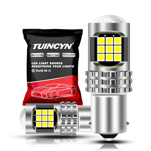 TUINCYN P21w 1156 Ba15s Bombilla Led, Luz Marcha Atrás 12V 24V 6000K Blanca, Canbus Sin Error para Luces de Marcha Atrás, Intermitentes, Antiniebla Trasera, Luces Diurnas, Luces De PosicióN, 2PCS