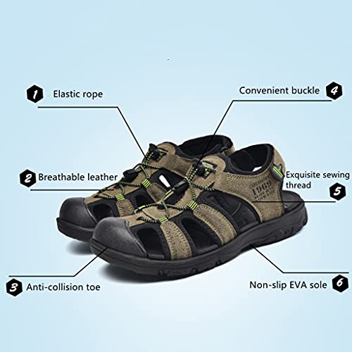 Veslexth Men's Outdoor Hiking Sandals Closed Toe Athletic Sport Sandals Summer Water Shoes2