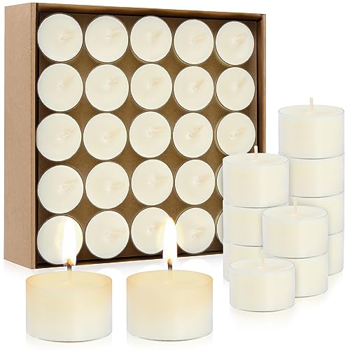 La Mejor Recopilación de Velas flotantes más recomendados. 48 50 Velas Naturales Sin Fragancia de Té de 8 Horas, Velas de San Valentín, Sin Humo e Inodoras, Perfecto para Aniversarios, San Valentín, Navidad y Halloween. (50, Blanco, 8...