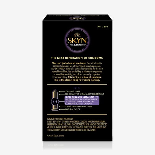 Image of SKYN Elite, 10 Count, Ultra-Thin, Lubricated Latex-Free Condoms​ (Pack of 2)