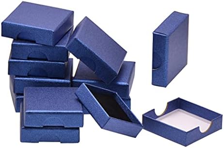 Paialco Small Cardboard Jewelry Boxes Foam Filled with Easy Open Lid, 5.6x5.6x1.8CM, 12PCS Pack image 5