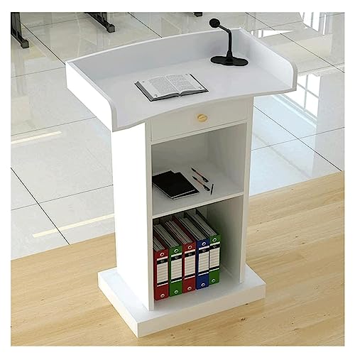DUANHOZ Floor Standing Metal Podium,Lecture Pulpit,Podium Stand Podium Stand Portable Lecterns Pulpits for Churches Spacious Desktop Podiums School Classroom Office Hotel Podiums